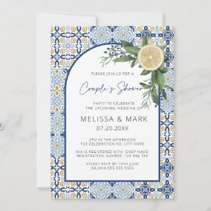 Invitation Douche de couple Citron Citrus Arch Amalfi Positan