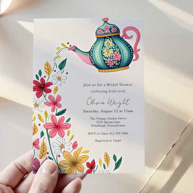 Invitation Douche de la fête du thé nuptiale (Créateur téléchargé)