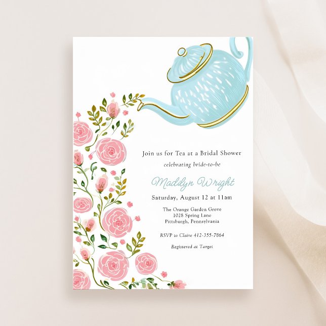 Invitation Douche de la fête du thé nuptiale (Créateur téléchargé)
