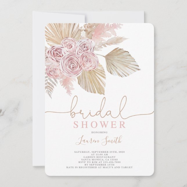 Invitation Douche de la mariée du désert (Devant)
