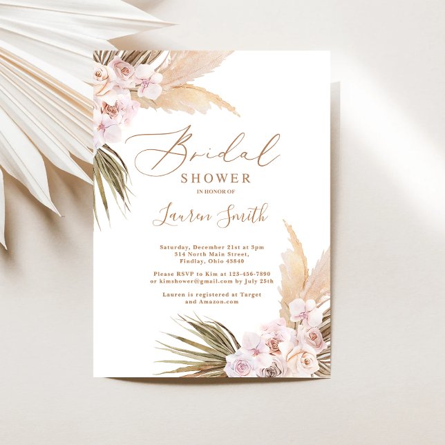 Invitation Douche de la nuptiale de Boho du désert (Créateur téléchargé)