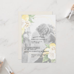 Invitation Douche de Mariée Élégante et Atténuée avec des Cit