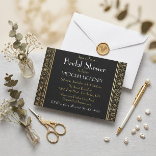 Invitation Douche de Mariée Flapper Gatsby le Magnifique Nuit