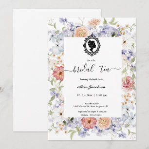 Invitation douche de nuptiale à fleurs vintages