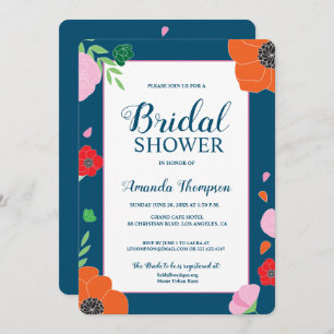 Invitation Douche de nuptiale florale moderne