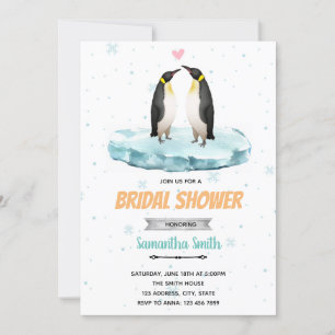 Invitation douche de pingouin