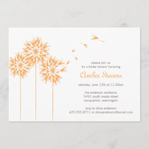 Invitation Douche de pissenlit/invitation de flottement de