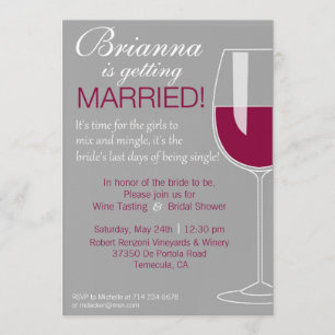 Invitation Douche de vin