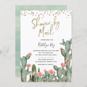 Invitation Douche en cactus mexicaine par Fête de l'mariée po