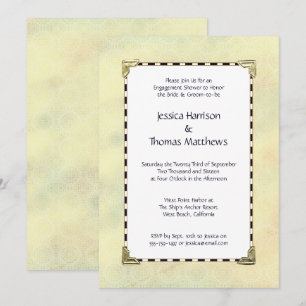 Invitation Douche Fiançailles Simplement Élégante Ou Fête