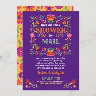 Invitation Douche fiesta par douche longue distance par courr