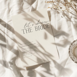 Invitation Douche La Mariée Élégante Minimaliste