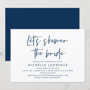 Invitation Douche la mariée, Fête des mariées Décontractée mo