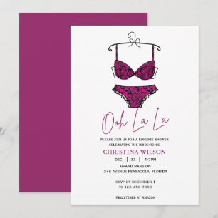 Invitation Douche lingerie 