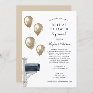 Invitation Douche longue distance nuptiale par courrier