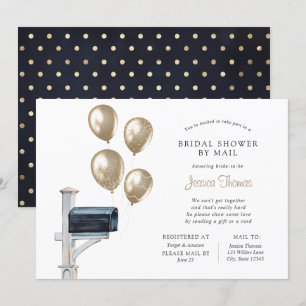 Invitation Douche longue distance nuptiale par courrier