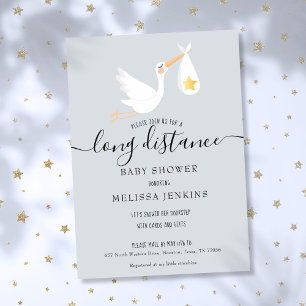 Invitation Douche Longue Distance Parsemée Par La Boutique De