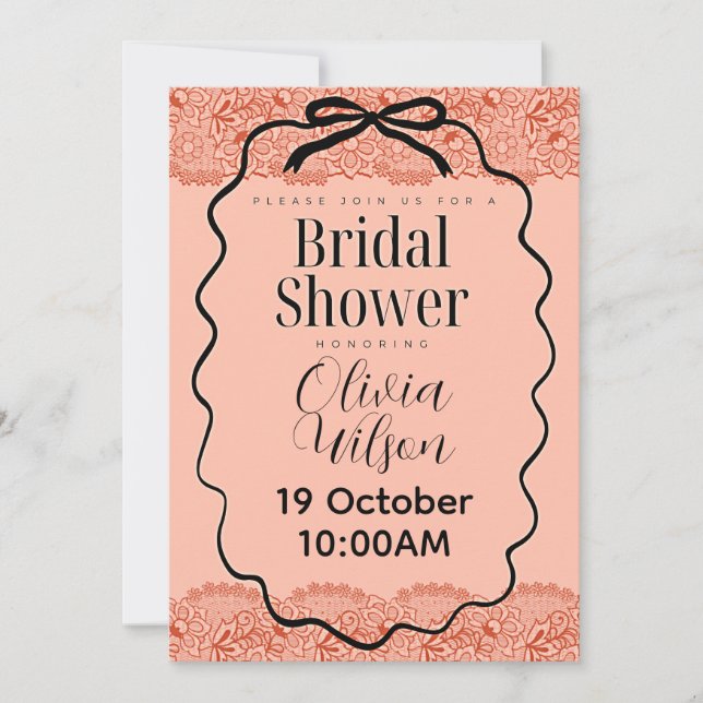 Invitation Douche nuptiale (Devant)