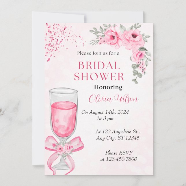 Invitation Douche nuptiale (Devant)