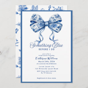 Invitation Douche nuptiale à arc bleu