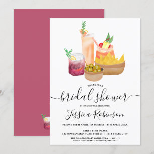 Invitation Douche nuptiale à l'aquarelle