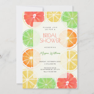 Invitation Douche nuptiale au citron coloré