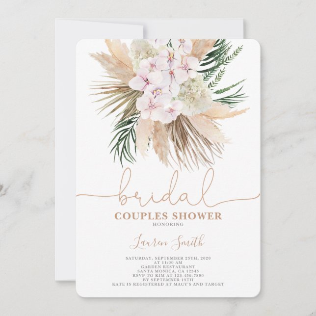 Invitation Douche nuptiale Boho chic Couples (Devant)