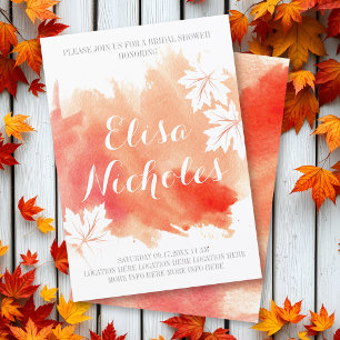 Invitation Douche nuptiale de corail abstraite moderne