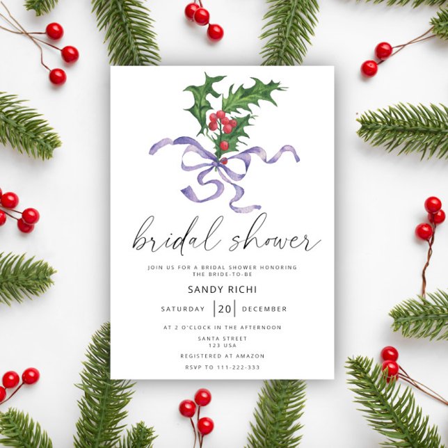 Invitation Douche nuptiale de Noël (Créateur téléchargé)