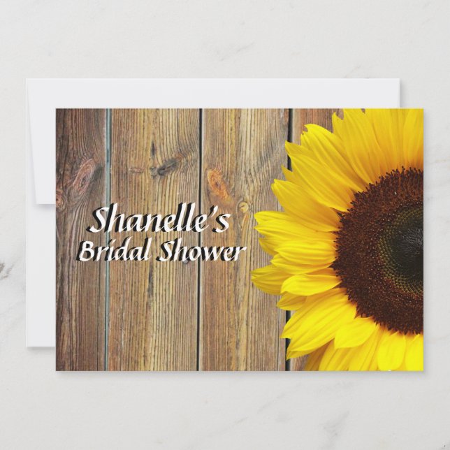 Invitation Douche nuptiale de tournesol (Devant)
