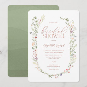 Invitation Douche nuptiale fleur sauvage Aquarelle Floral Dou