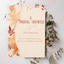 Douche nuptiale fleurie en automne