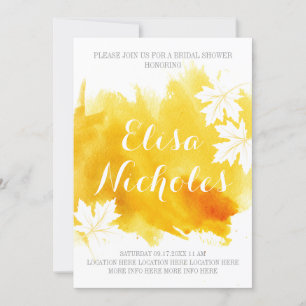 Invitation Douche nuptiale jaune abstraite moderne