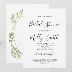 Invitation Douche nuptiale moderne