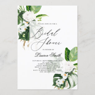 Invitation Douche nuptiale moderne aquarelle