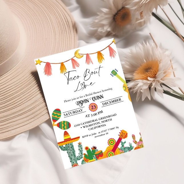 Invitation Douche nuptiale Taco 'Bout Love Cactus (Créateur téléchargé)