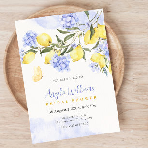 Invitation Douche nuptiale violette aux citrons