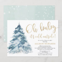 Douche par courrier hiver or neige blanche baby sh