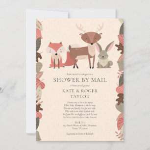 Invitation Douche Par Courrier Longue Distance Parsemer Bois