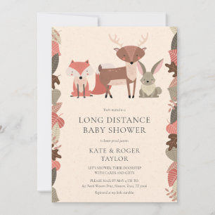 Invitation Douche par courrier Sprinkle Longue Distance Fores