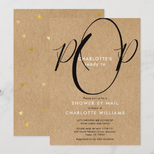 Invitation Douche par la poste à distance Sprinkle Rustique K