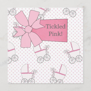 Invitation Douche pour bébé de transport rose