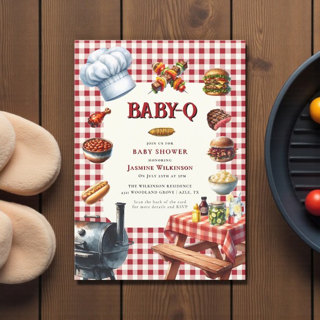Invitation Douche pour bébé-Q de style campagnard (Créateur téléchargé)