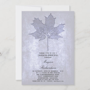 Invitation Douche romantique de mariée à feuilles Vintages