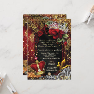 Invitation Douche royale sur le genre Prince ou Princesse Inv