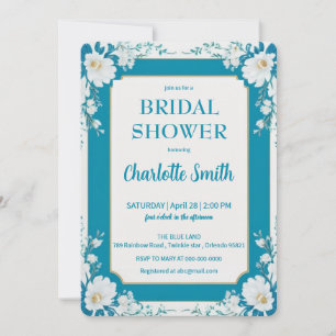 Invitation Douche vintage antique minimaliste tendance
