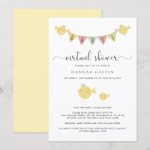 Invitation Douche virtuelle pour bébé   Mama Bird & Baby Chic
