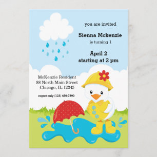 Invitation Douches d'avril mignonnes