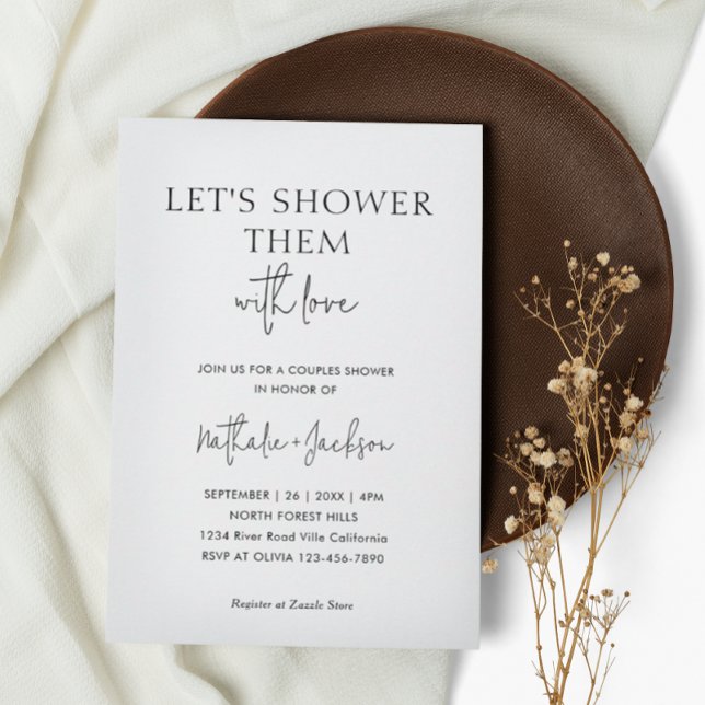 Invitation Douchons-les avec amour | Mariage de douches en co (Créateur téléchargé)