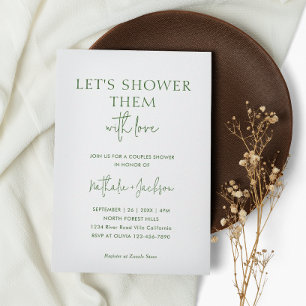 Invitation Douchons-les en vert   Mariage de douches en coupl